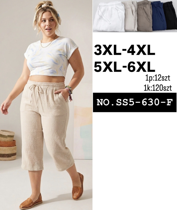 Spodnie duże rozmiary damskie Roz 3XL-6XL, Mix Kolor Paczka 12 szt